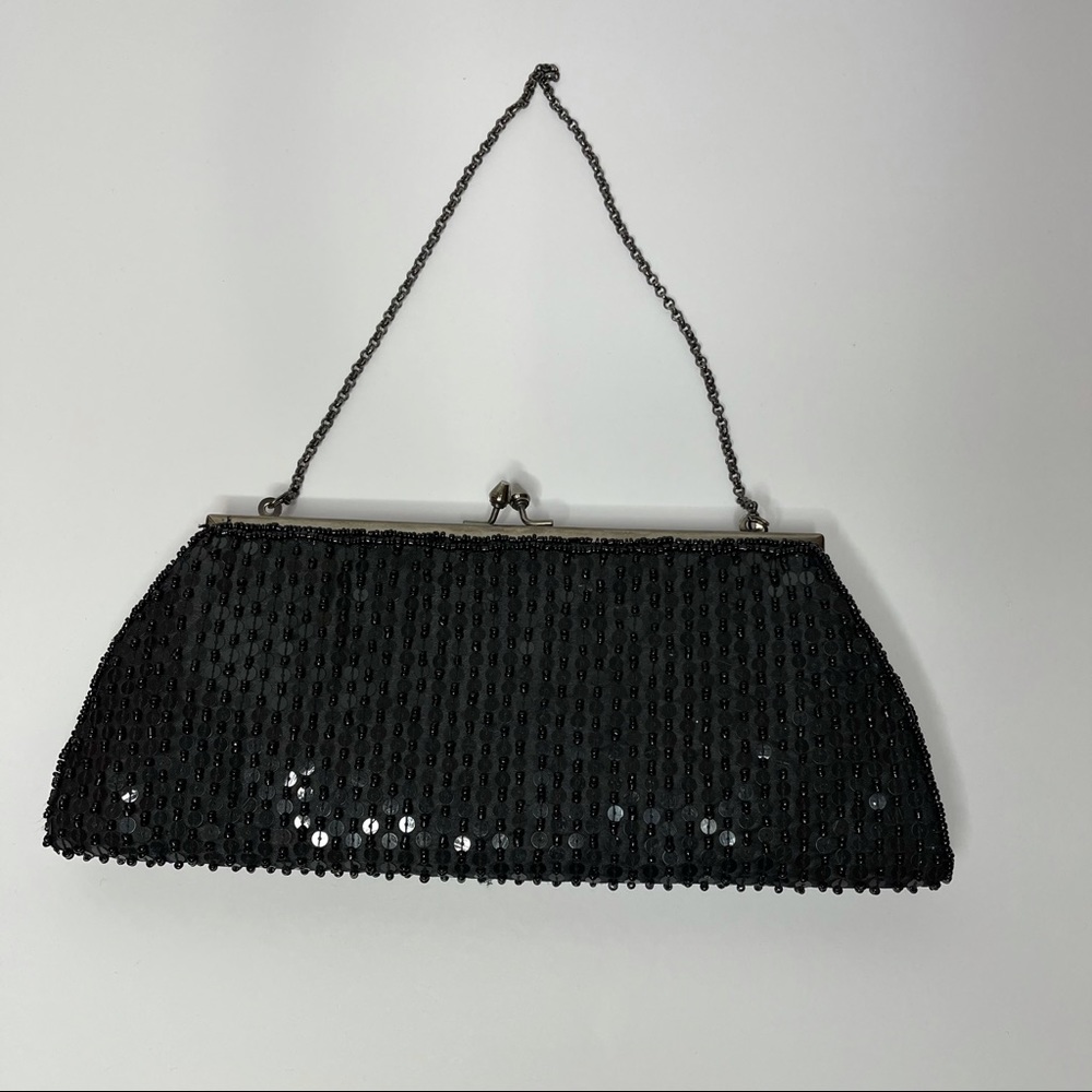 K.C. Malahan clutch NWT sequin/bead  with chain
